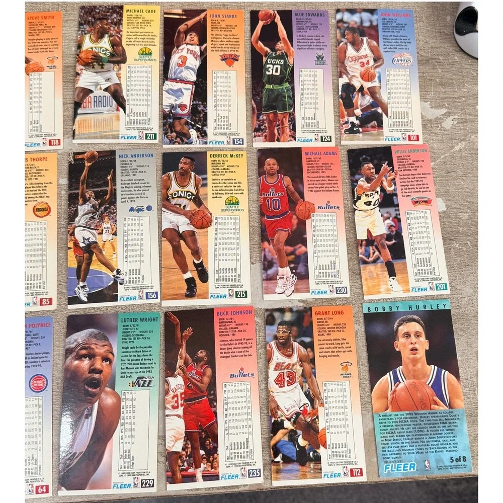 Fleer 1993-94 NBA Jam Session Basketball Cards Lot 20 Tall Boy Vintage Mens